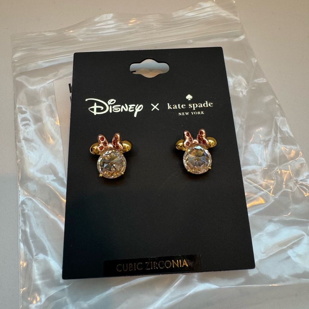 Kate Spade Gold and Pink Stud Earrings - Picture 4 of 7